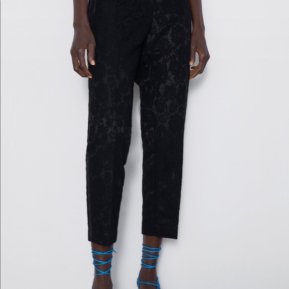 ZARA Lace Tuxedo Trouser Pants XS - Picture 6 of 6